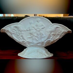 Alcabac Portugal Center Piece Milk Glass